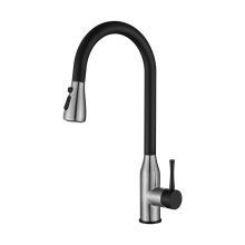 Pull Out Type Kitchen Faucet Taps Brushed&Black